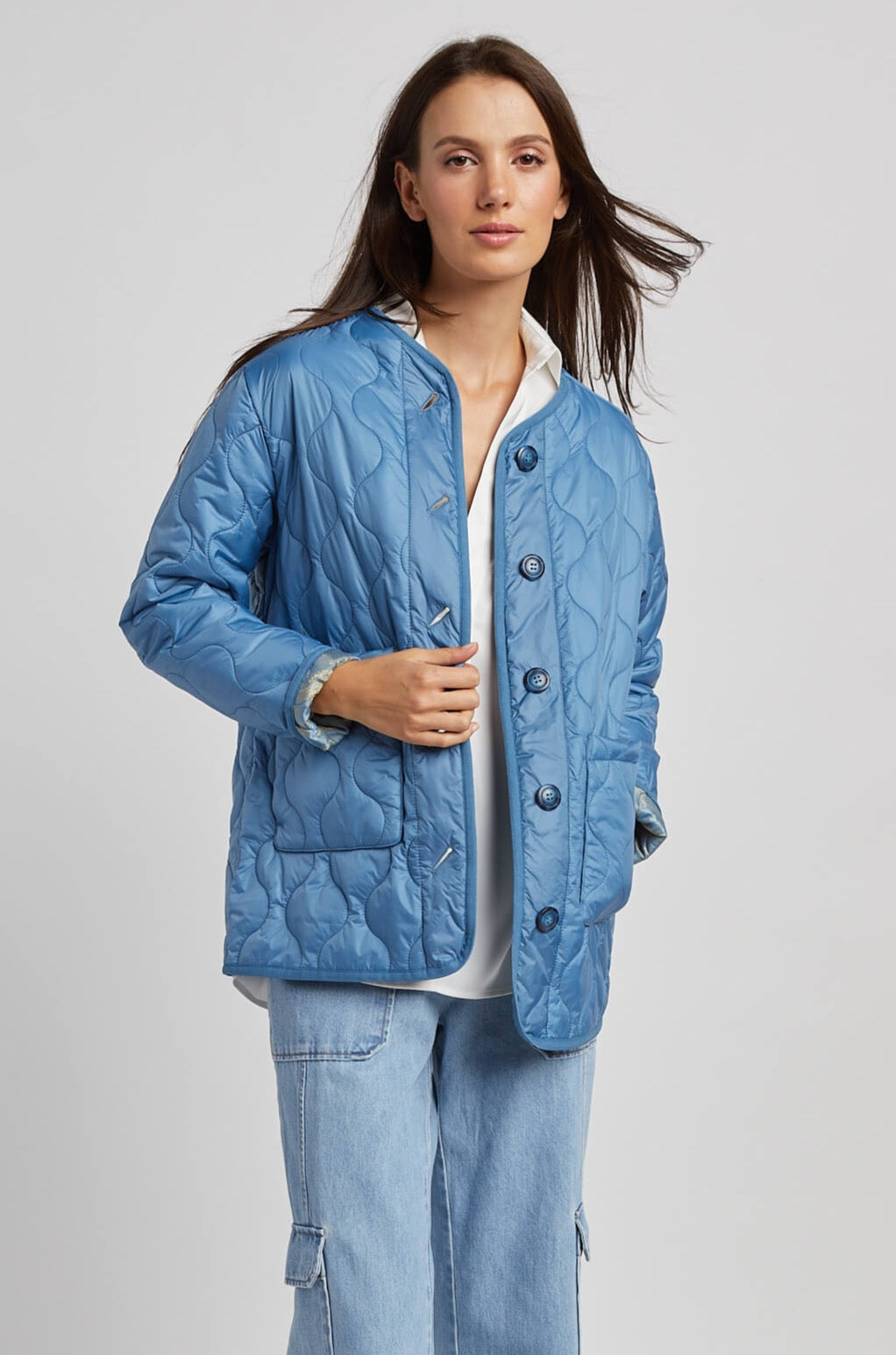 Pina Quilted Short Jacket w/ Patch Pockets