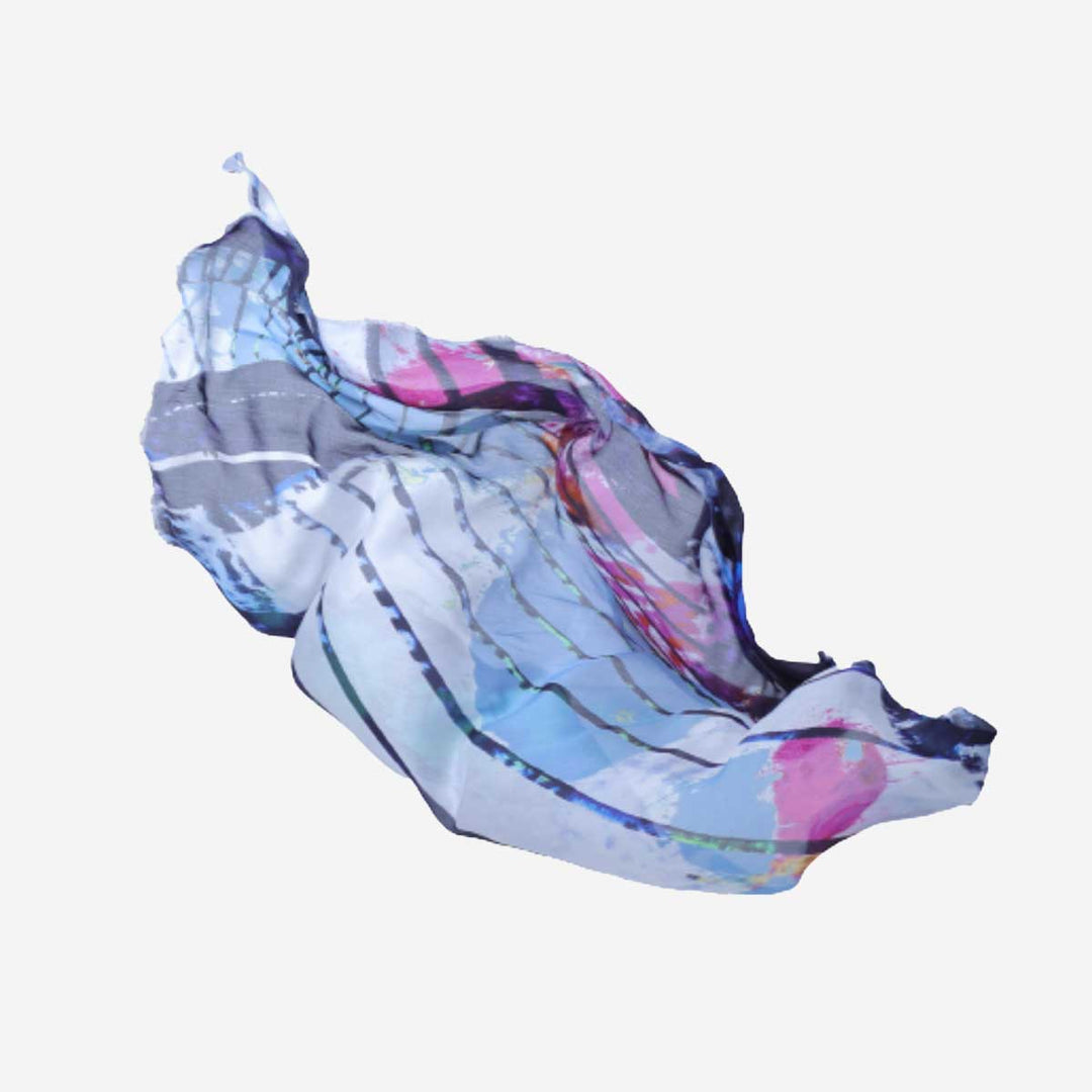 Purple Avatar Silk Modal Scarf