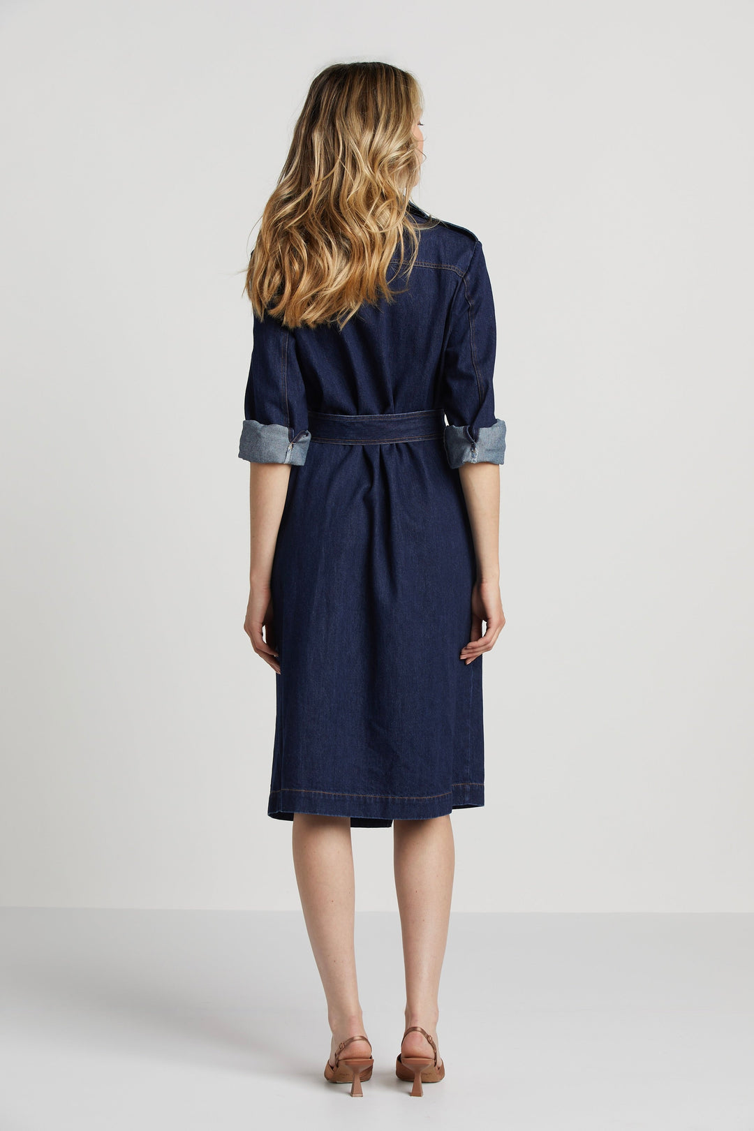 Rowan Dark Denim Trench Coat