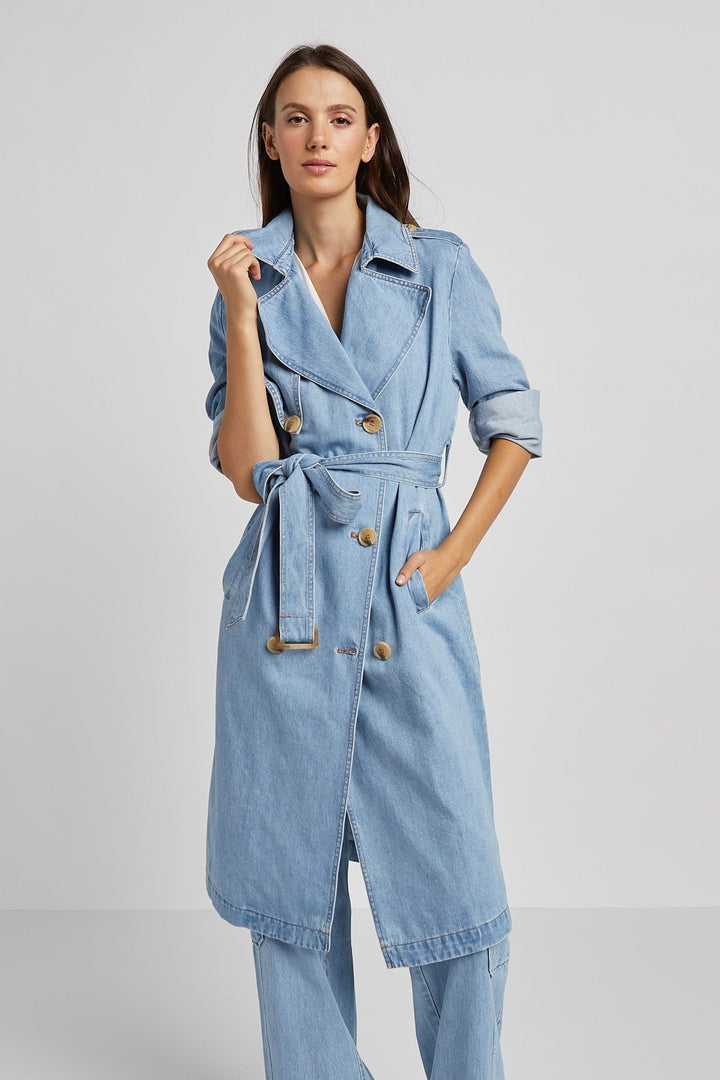 Rowan Versatile Denim Trench Coat