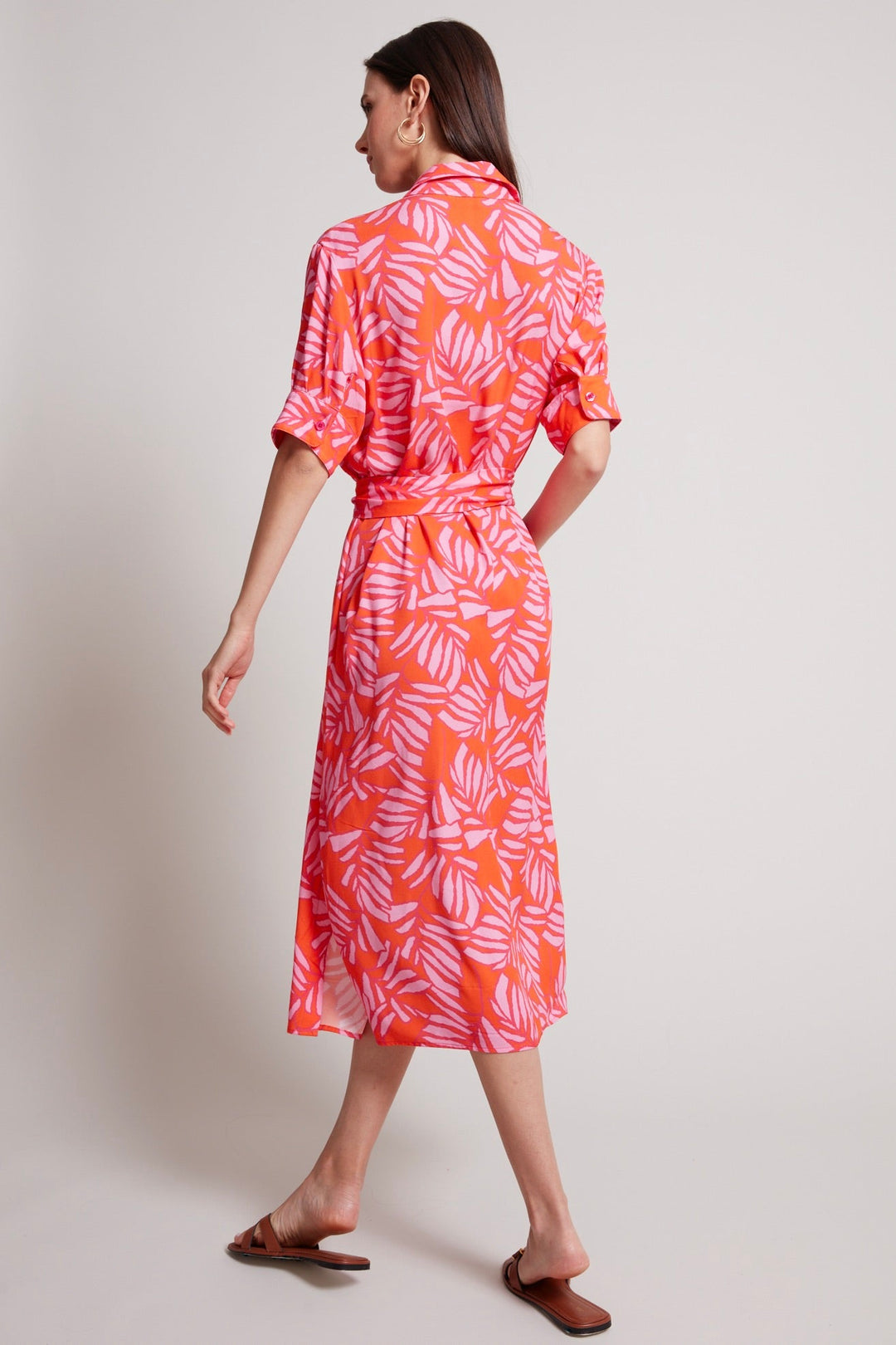 Randi long buttoned shirt dress