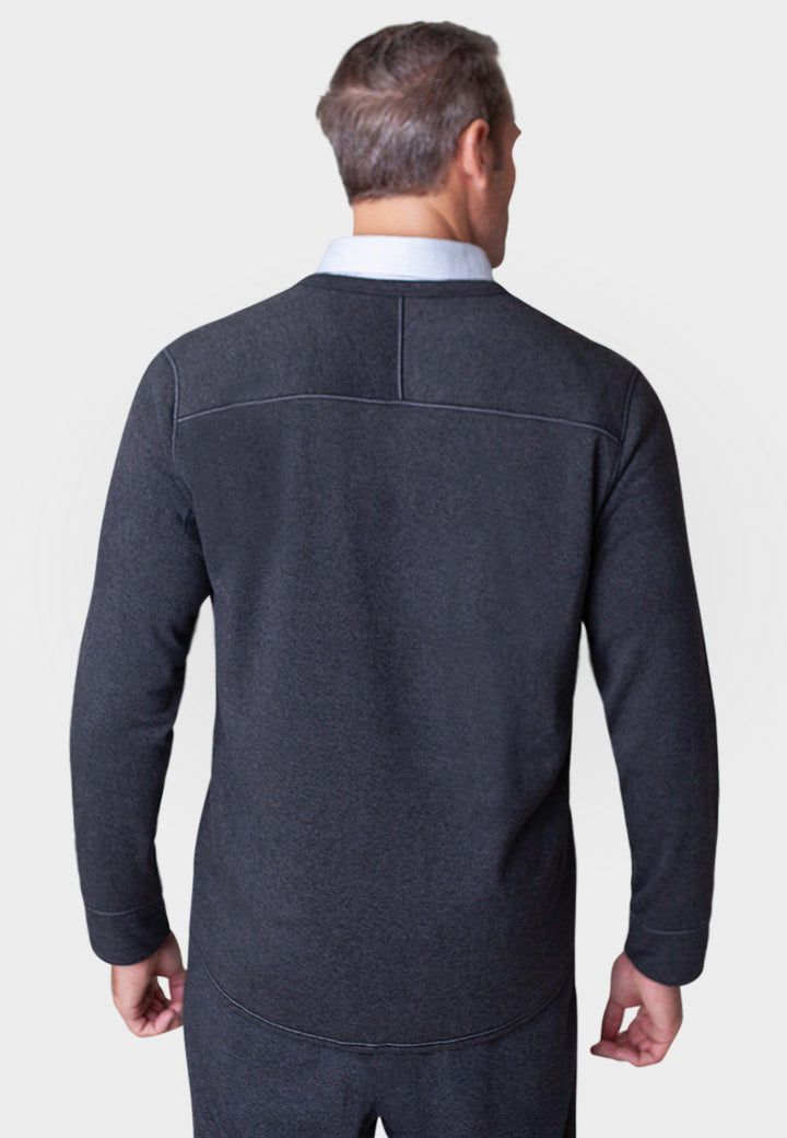 Rugvee Pullover Sweatshirt-Sweatshirts, charcoal grey-Buki-back