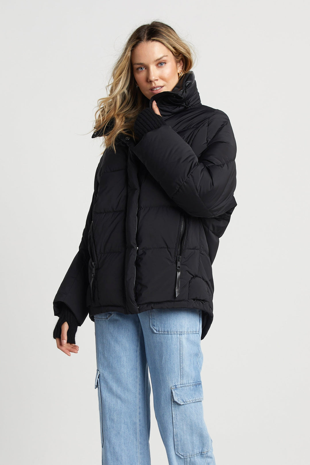 Sasha Slightly Oversized Cocoon Puffer Shaped Jacket