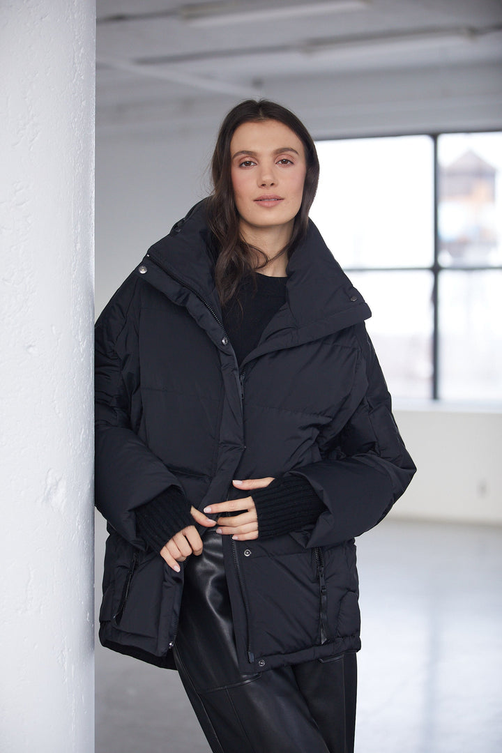 Sasha Slightly Oversized Cocoon Puffer Shaped Jacket