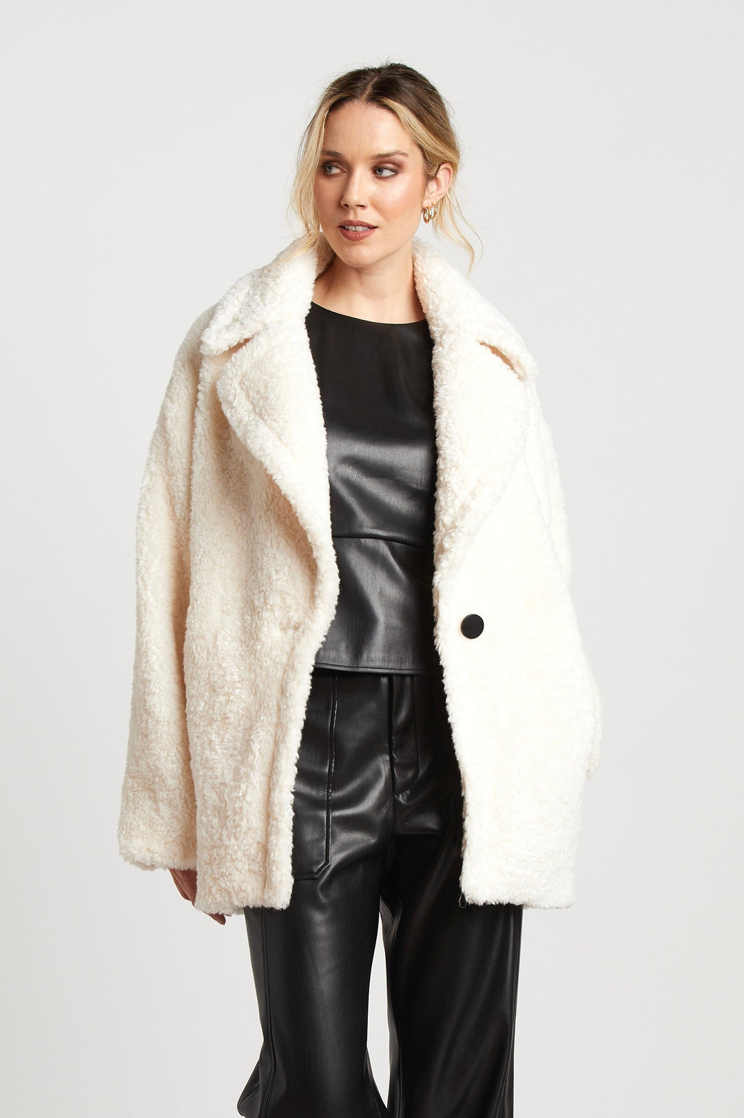 Saskia mid Length Faux Fur Coat