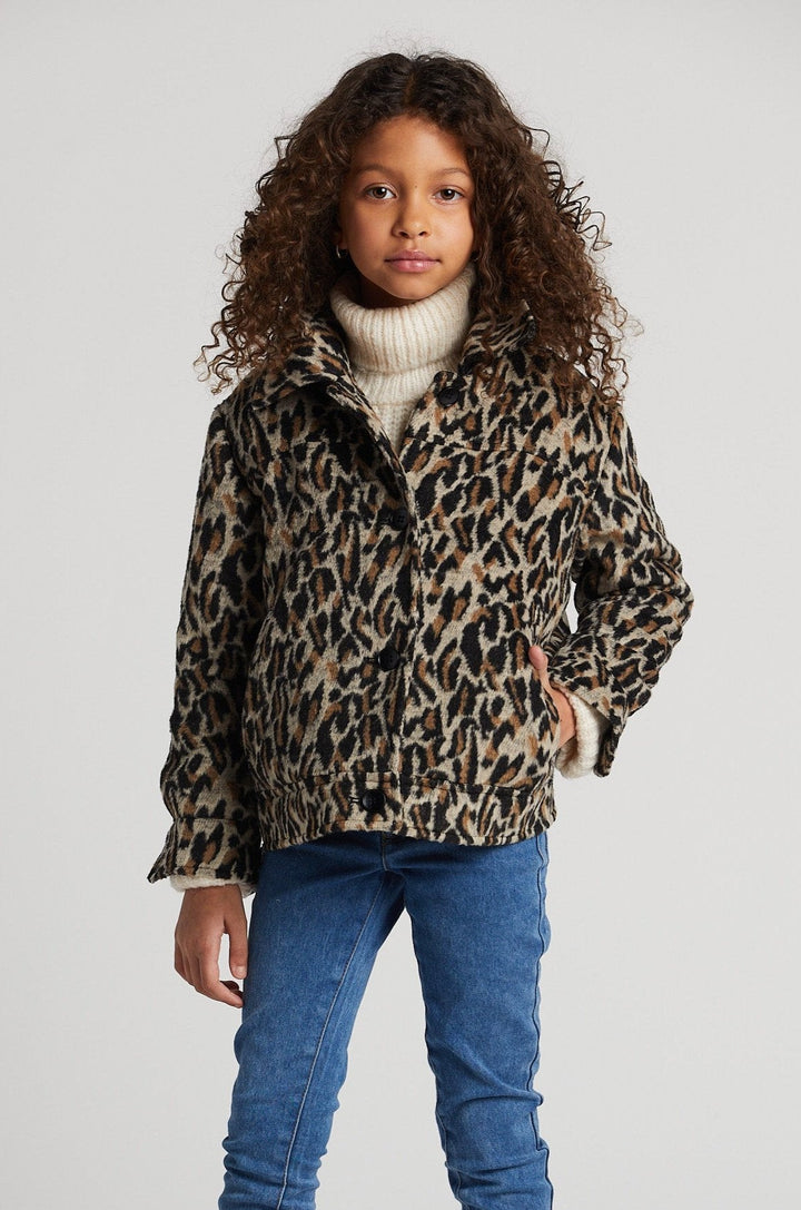 Selena short leopard jacket