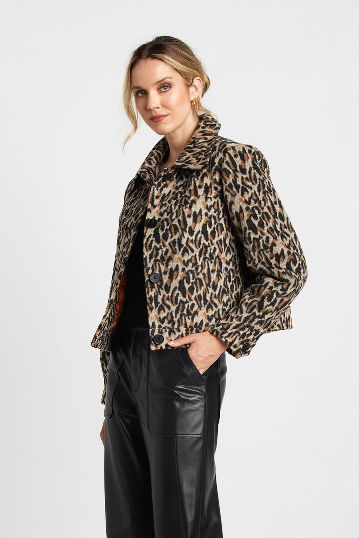 Selena Short Leopard Jacket