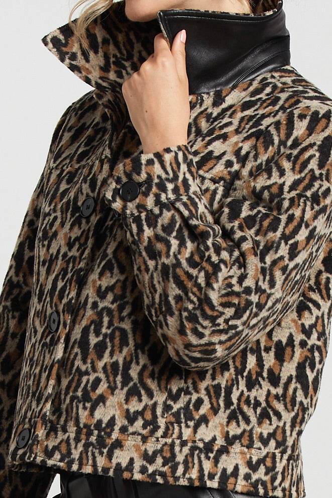 Selena Short Leopard Jacket