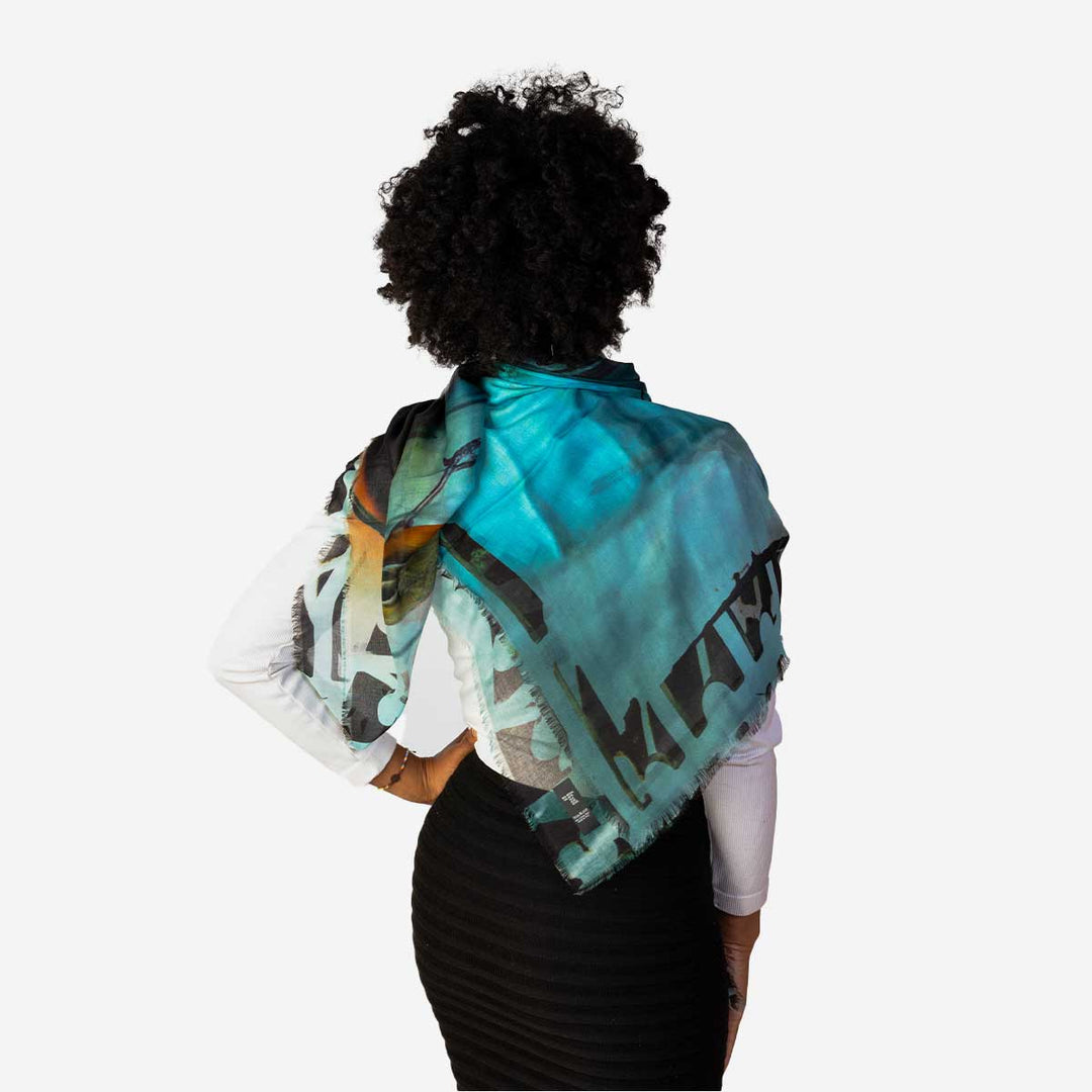 L'Oiseau Bleu Silk Modal Scarf