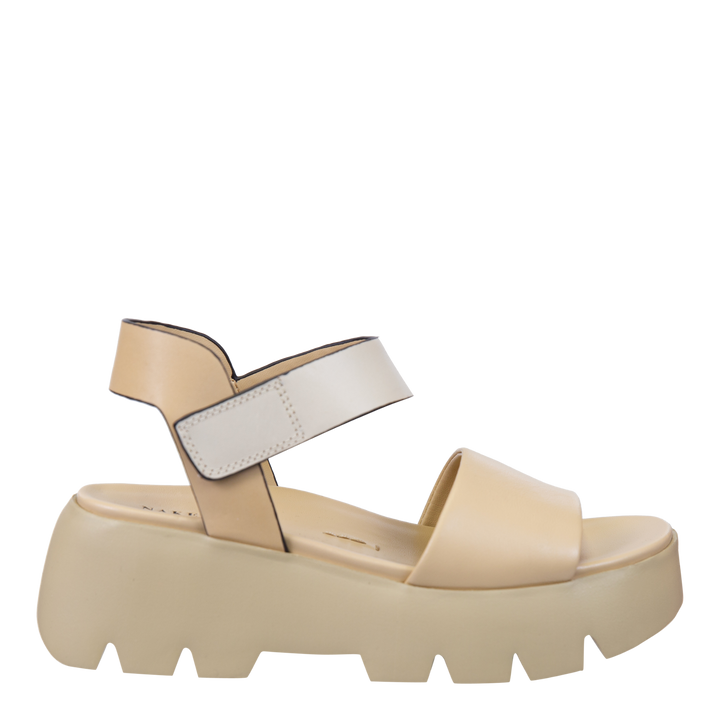 NAKED FEET - ALLOY in BEIGE Platform Sandals