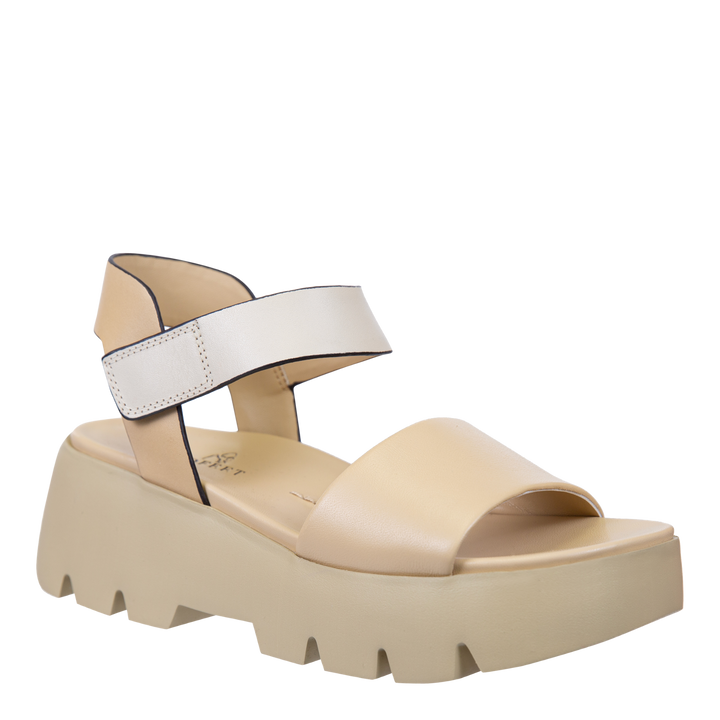 NAKED FEET - ALLOY in BEIGE Platform Sandals