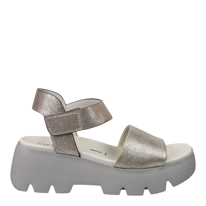 NAKED FEET - ALLOY in SILVER Platform Sandals