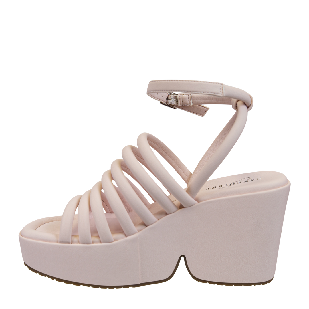 NAKED FEET - ANTIPODE in LIGHT PINK Heeled Sandals