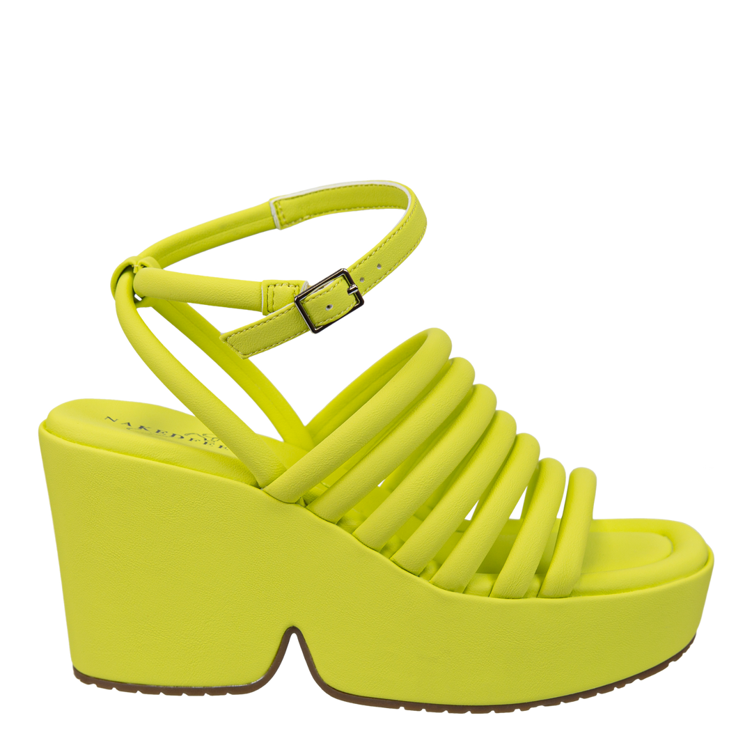 NAKED FEET - ANTIPODE in YELLOW Heeled Sandals