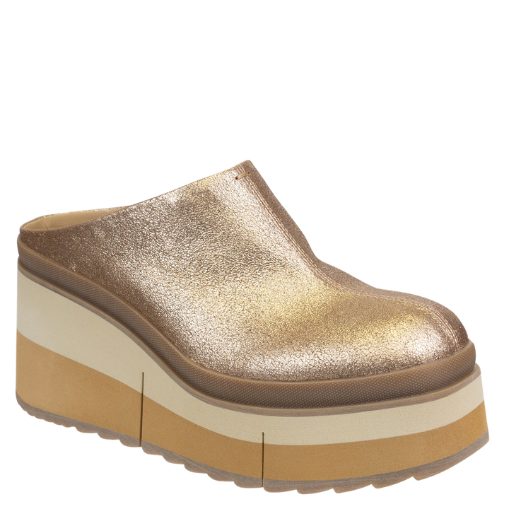 NAKED FEET - COACH in GOLD Platform Clogs