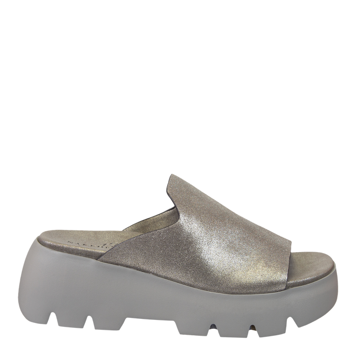 NAKED FEET - DRIFT in SILVER Platform Sandals