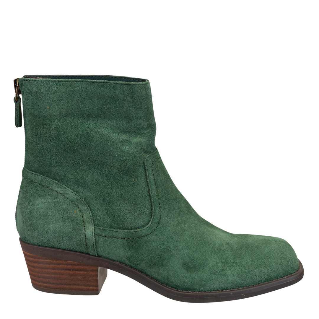 OTBT - HOMESTEAD in DARK GREEN Heeled Ankle Boots