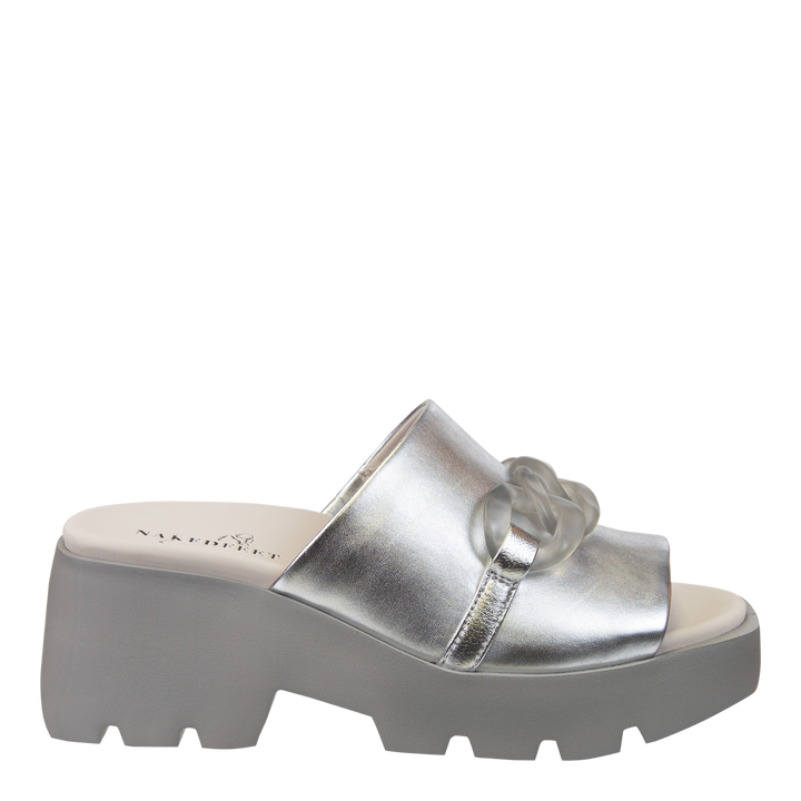 NAKED FEET - ISO in SILVER Platform Sandals