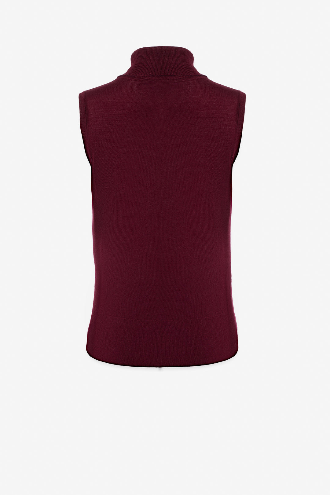 Merino blend sleeveless turtleneck