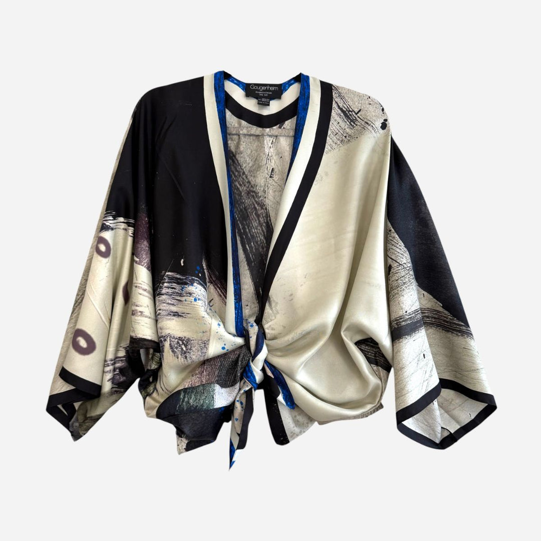 Ecriture Silk Kimono Robe