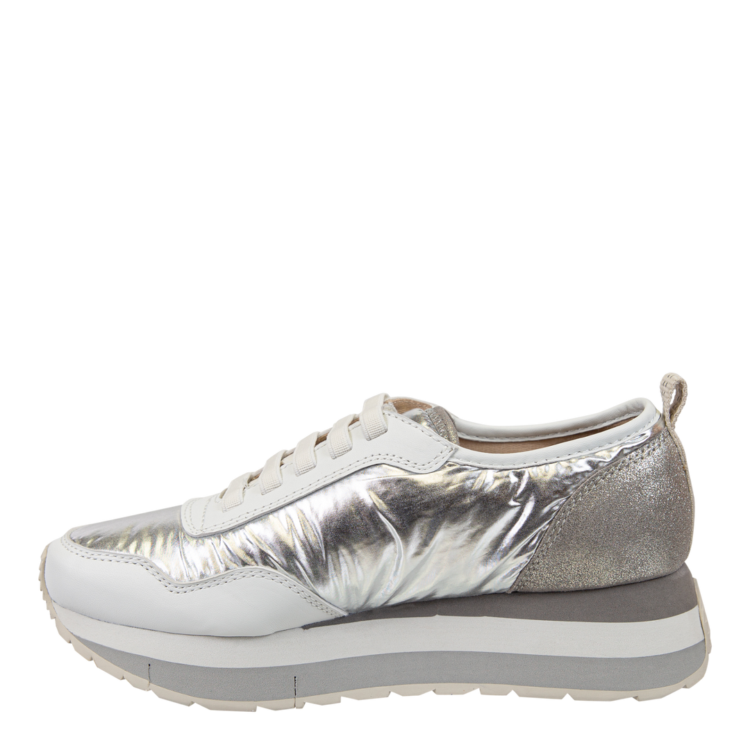 NAKED FEET - KINETIC in SILVER Platform Sneakers