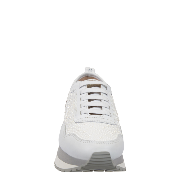 NAKED FEET - KINETIC in WHITE PEARL Platform Sneakers