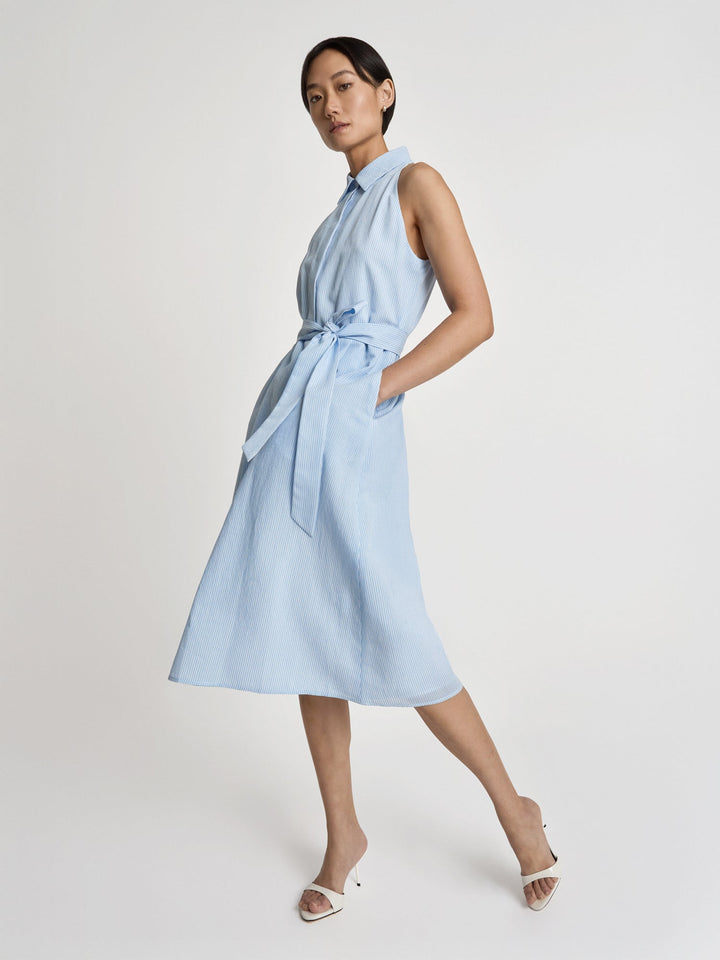 Easy fit halter shirt dress