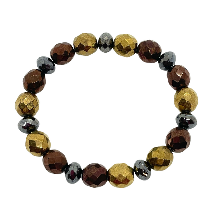 Multi Metallic Fire Polish Crystal Bracelet