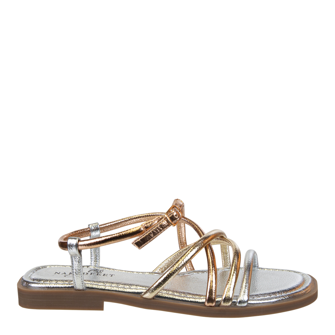 NAKED FEET - MINIMALIST in GOLD Flat Sandals