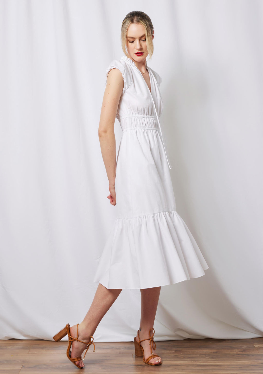 Odette Dress - White Poplin