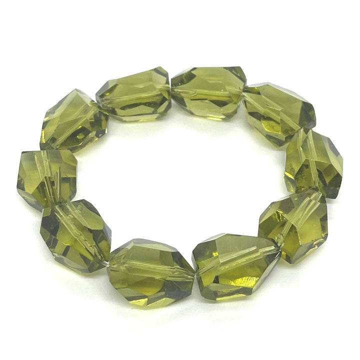 Olive Crystal Stretch Bracelet