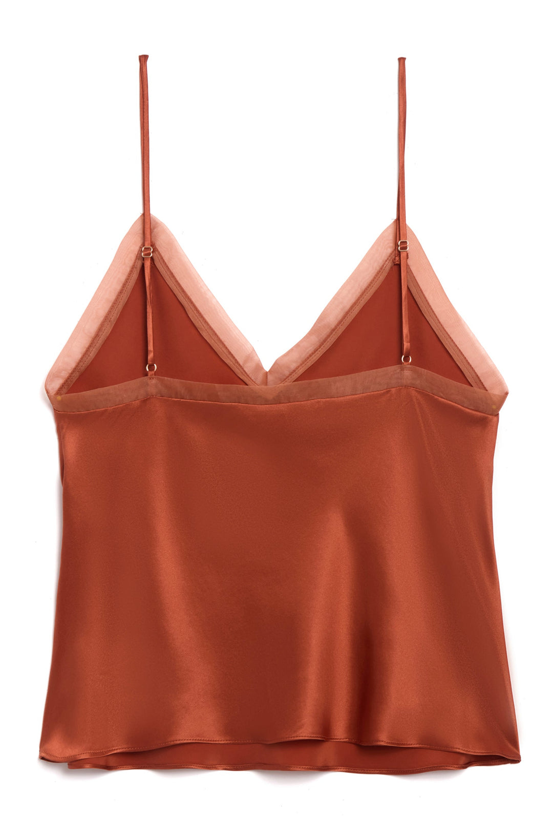 Bias Cut Silk Cami - Burnt Orange