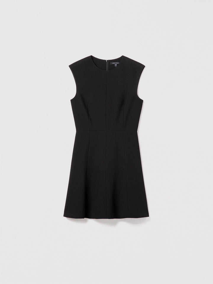 Stretch crepe skater dress