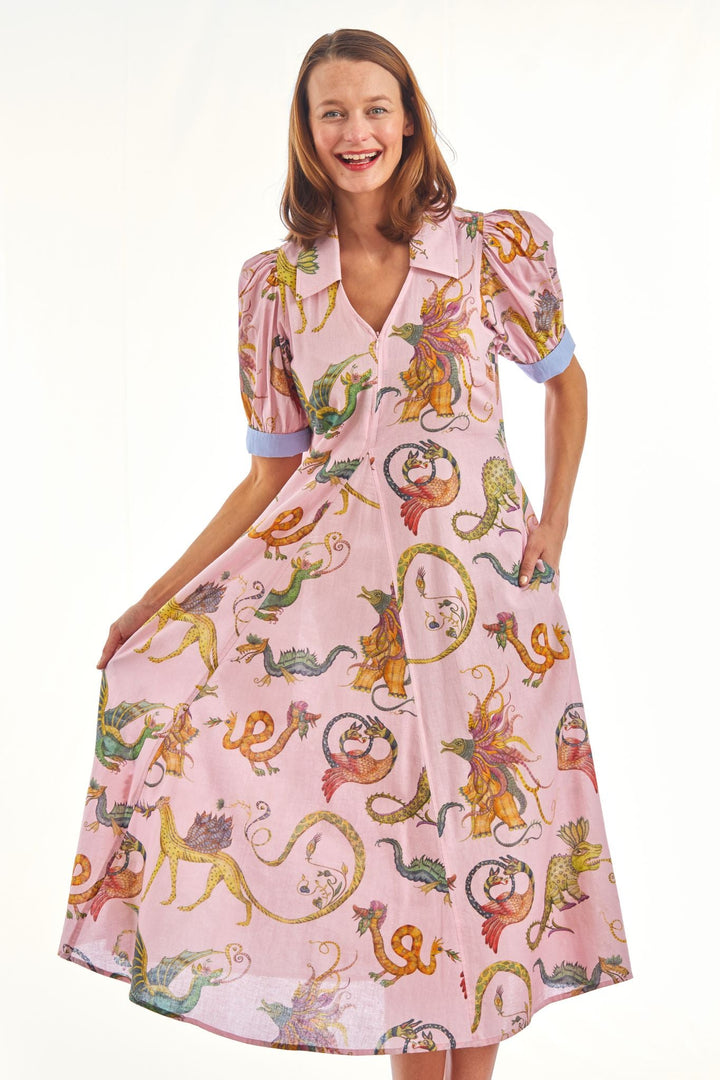 Montauk Dress Mythical creatures pink ground