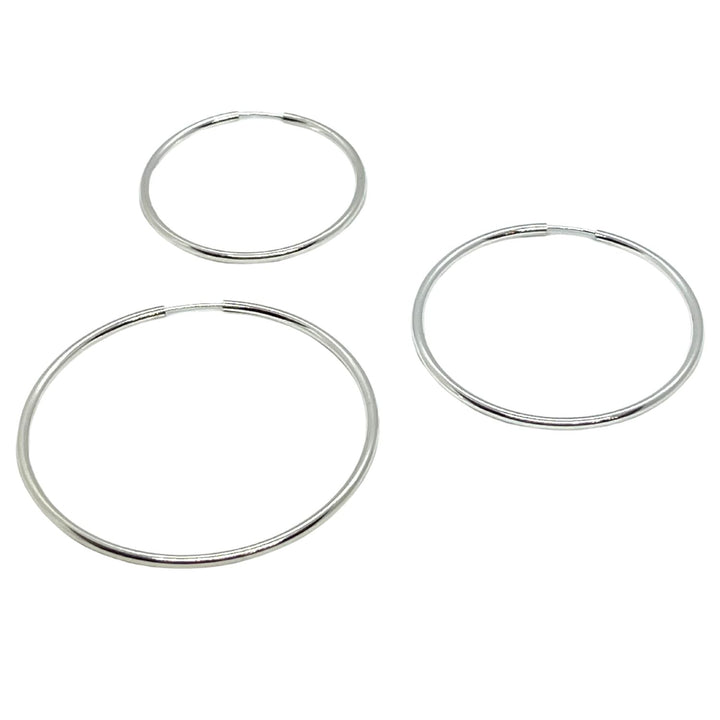 Endless Sterling Silver Flex Hoops