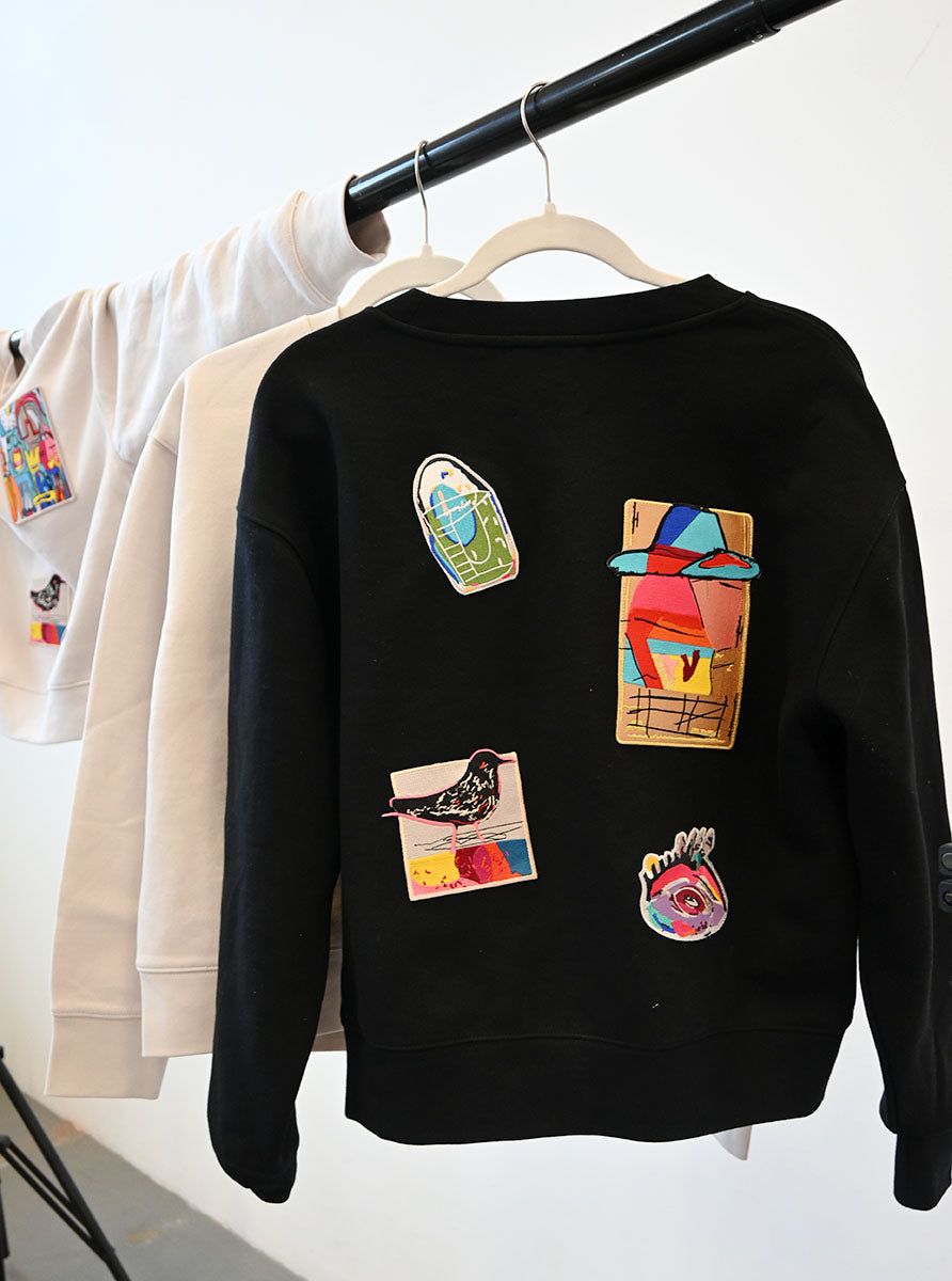 Sweater Horizon - with Art Patches