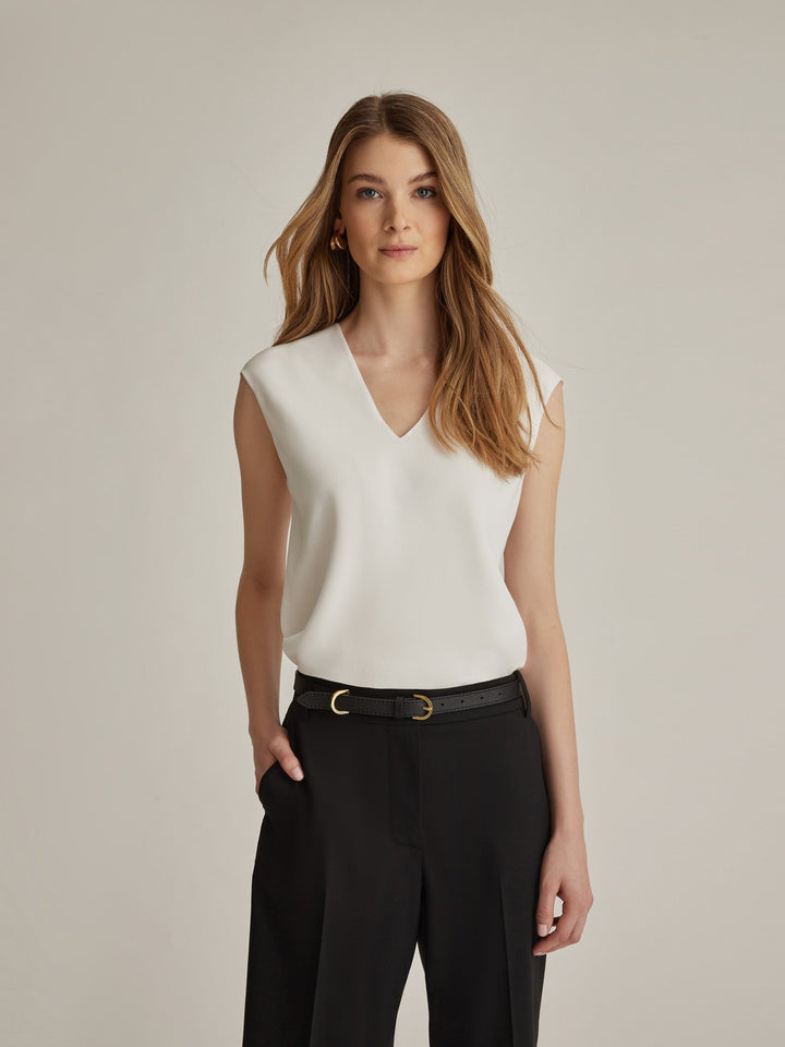 Silk v-neck blouse