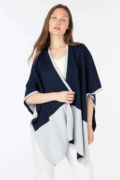 Reversible Colorblock Ruana