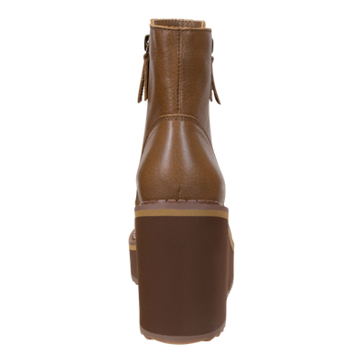 NAKED FEET - AVAIL in BROWN Wedge Ankle Boots