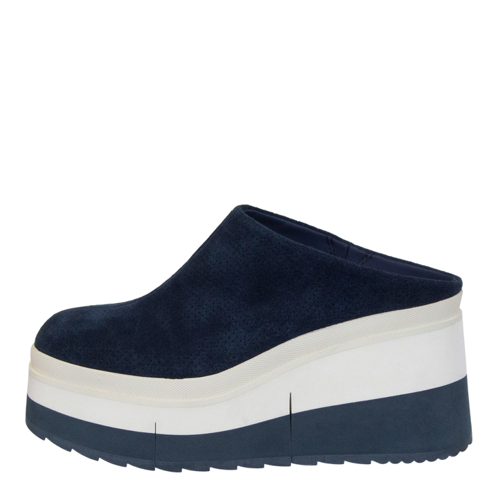 NAKED FEET - COACH in NAVY Platform Clogs