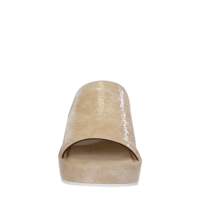 NAKED FEET - RENO in BEIGE Platform Sandals