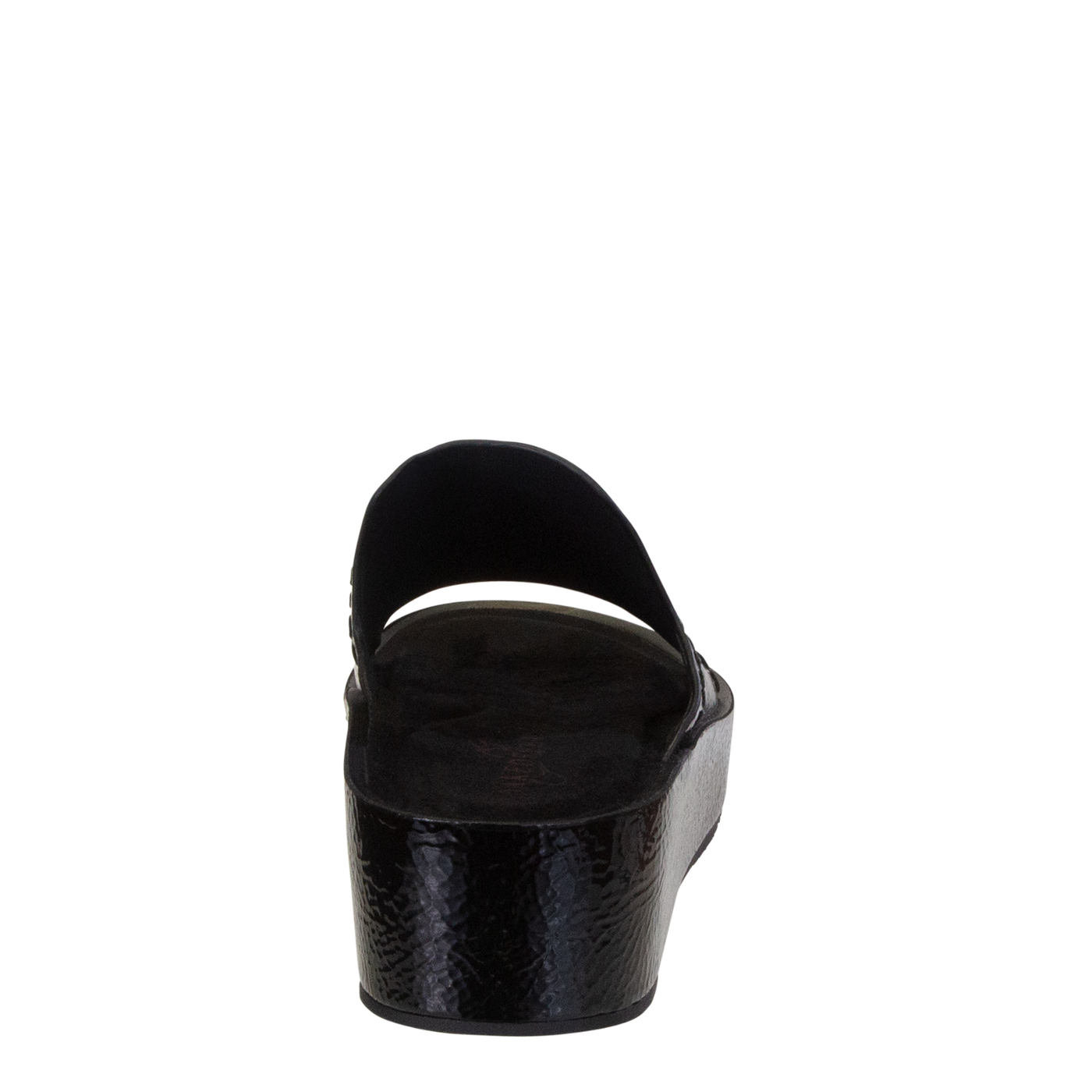 NAKED FEET - RENO in BLACK PATENT Platform Sandals